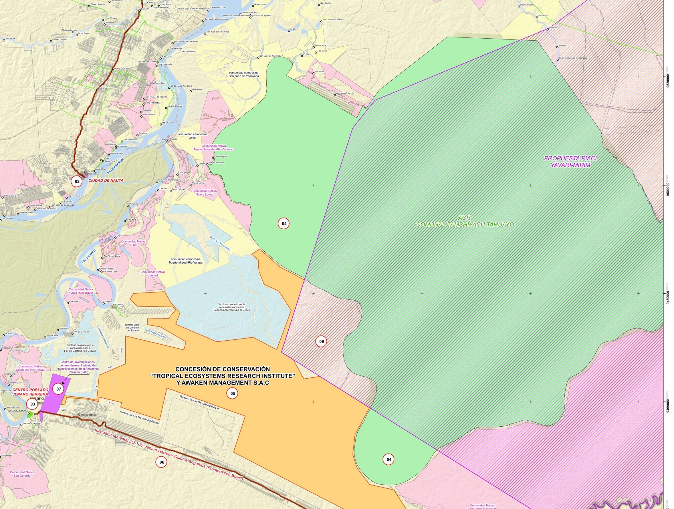 Cadastral map of the concession